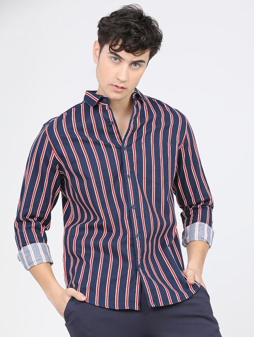 men striped casual shirt - 21488504 - Very Small Image - 1