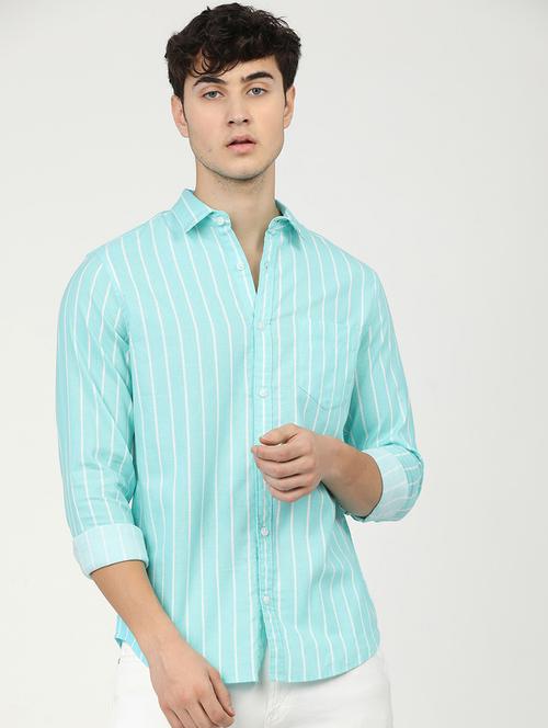 men striped casual shirt - 21488509 - Very Small Image - 1
