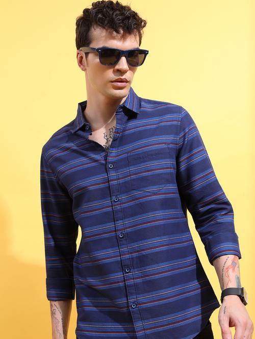 men striped casual shirt - 21488577 - Very Small Image - 1