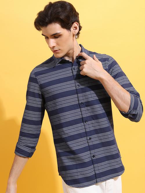 men striped casual shirt - 21488588 - Very Small Image - 1