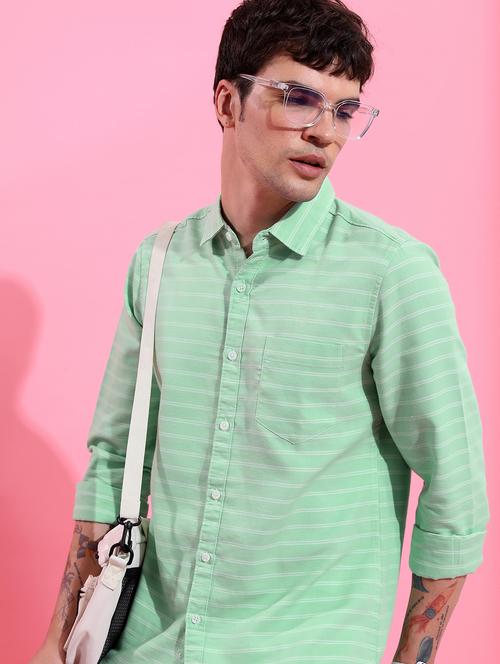 men striped casual shirt - 21488598 - Very Small Image - 1