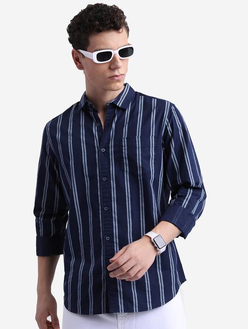 men striped casual shirt - 21488605 - Very Small Image - 1