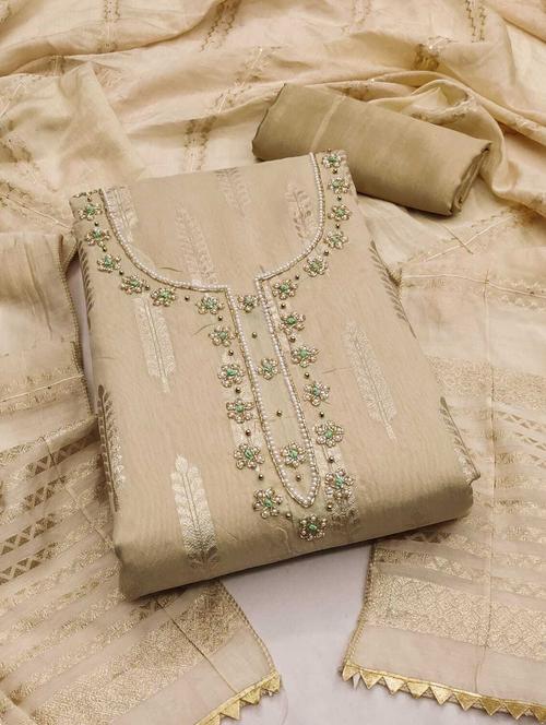 women embroidered unstitched suit set - 21488932 - Very Small Image - 1