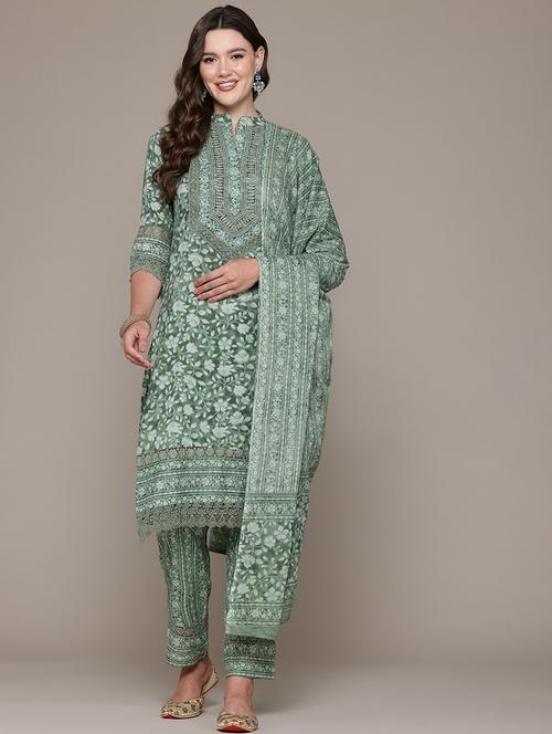 women floral kurta pant set with dupatta - 21489108 - Very Small Image - 1