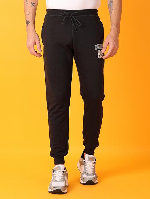 men mid rise placement print joggers - 21489234 - Very Small Image - 1