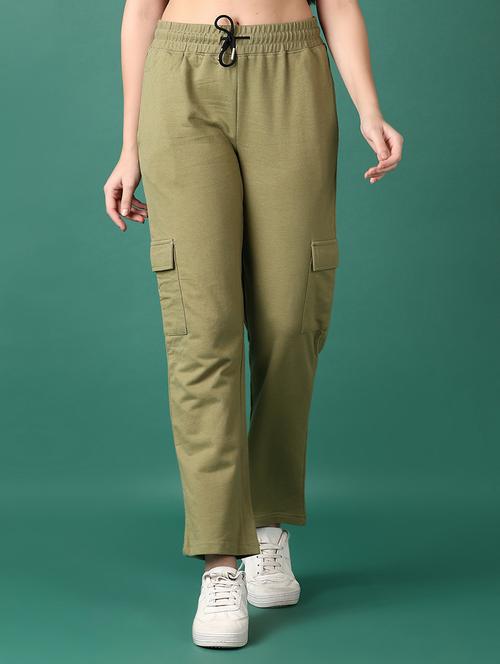 girls olive plain cargo - 21489965 - Very Small Image - 1