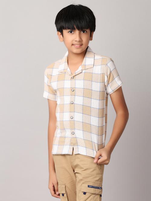men beige cotton shirt - 21491085 - Very Small Image - 1