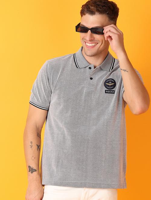 men short sleeve logo print polo t-shirt - 21491369 - Very Small Image - 1