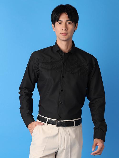 men solid long sleeve formal shirt - 21492080 - Very Small Image - 1