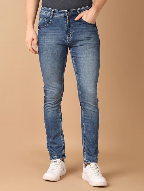 men blue plain jeans - 21492100 - Very Small Image - 1