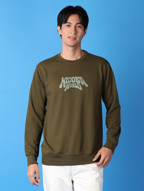 men long sleeve chest printed sweatshirt - 21492440 - Very Small Image - 1