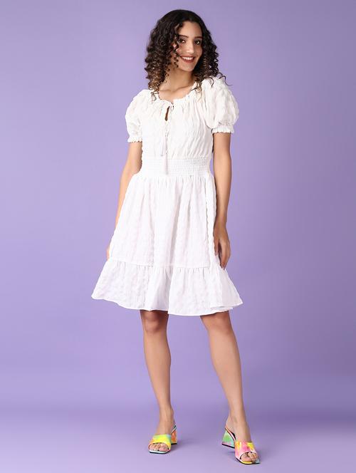 women solid tiered dress - 21492444 - Very Small Image - 1