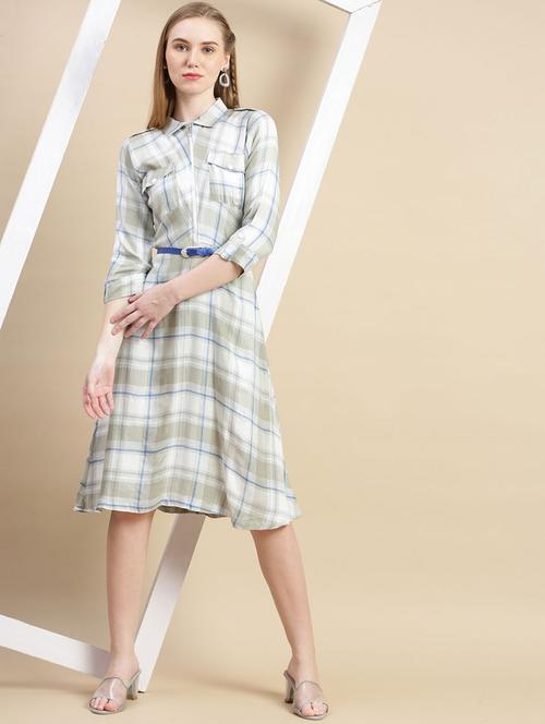 women white cotton a-line dress - 21492674 - Very Small Image - 1