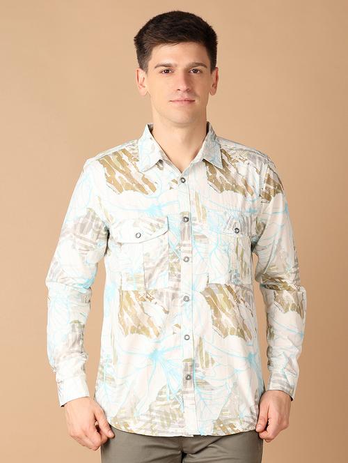 men collared printed casual shirt - 21492751 - Very Small Image - 1