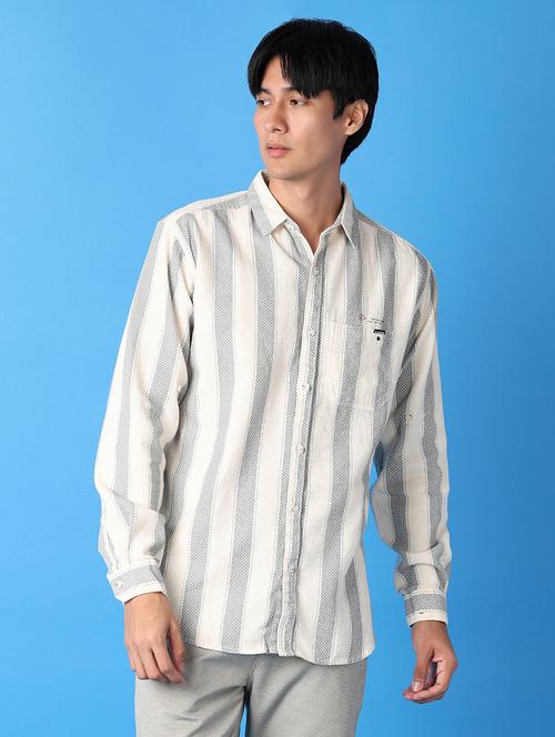men collared stripes casual shirt - 21492952 - Very Small Image - 1