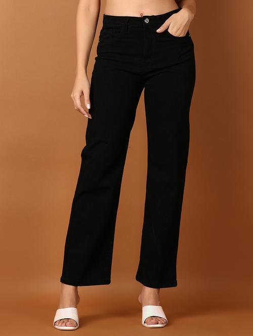 women plain high rise denim jeans - 21493010 - Very Small Image - 1