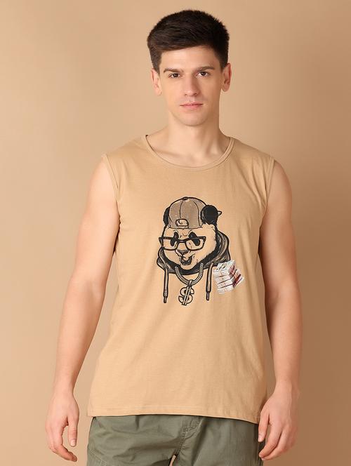 Men Round Neck Front Printed T-shirt - 21493093 - Very Small Image - 1