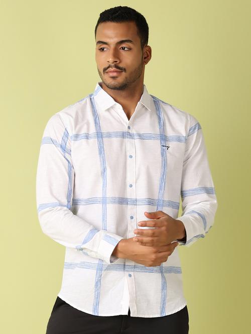 men checked printed collared casual shirt - 21493125 - Very Small Image - 1