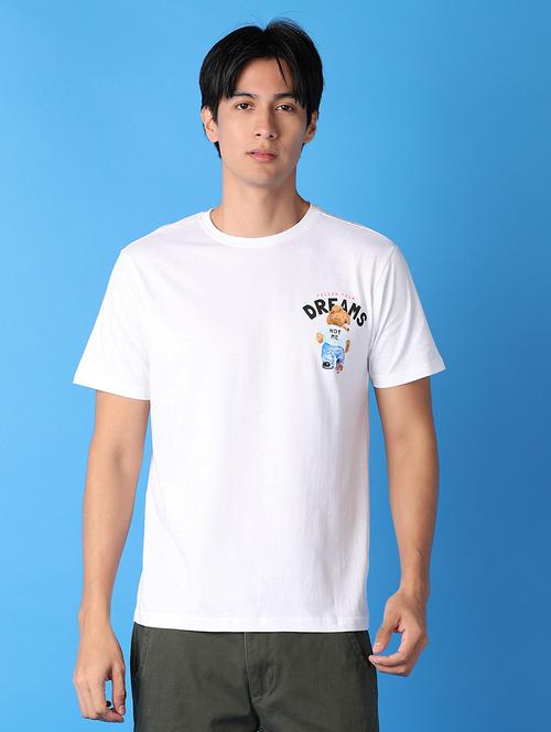 men round neck front & back print t-shirt - 21493680 - Very Small Image - 1