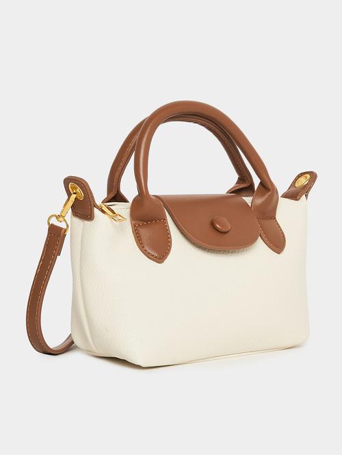 women cream pu handbag - 21494370 - Very Small Image - 1