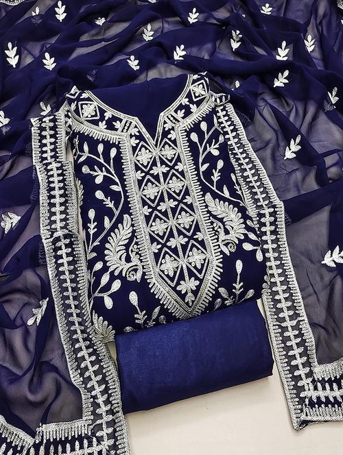 women embroidered unstitched suit set - 21494594 - Very Small Image - 1