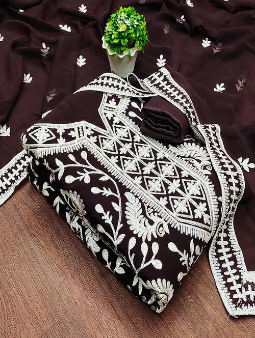 women embroidered unstitched suit set - 21494595 - Very Small Image - 1