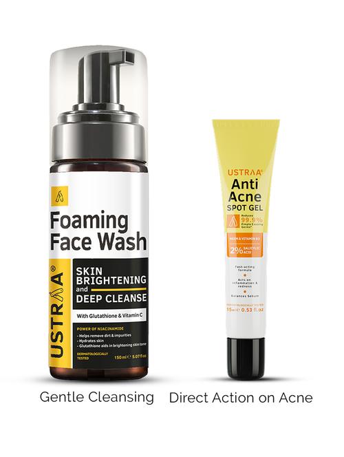 pack of 2 face wash & anti-acne spot gel  - 21494655 - Very Small Image - 1