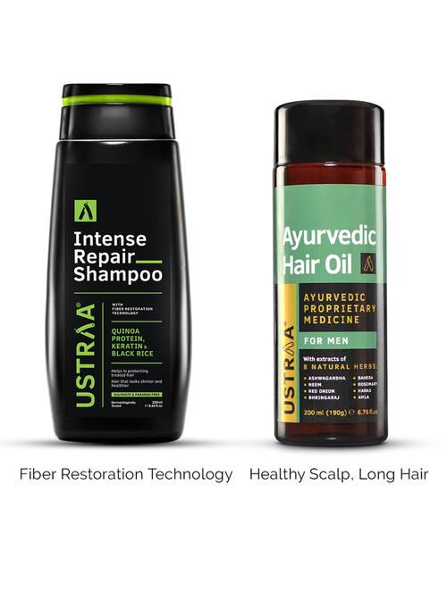 ayurvedic hair oil - 200ml & intense repair shampoo - 250 ml - 21494783 - Very Small Image - 1