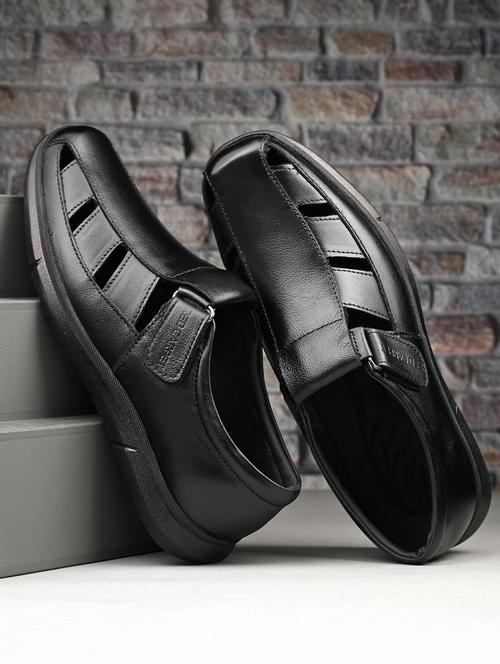 men slip on black sandals - 21494859 - Very Small Image - 1