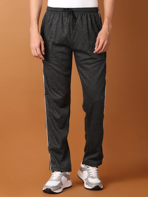 men mid rise solid full length track pant - 21495228 - Very Small Image - 1
