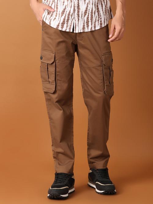 men solid regular fit cargo pant - 21495241 - Very Small Image - 1