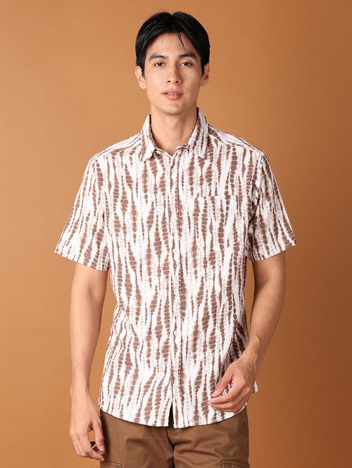 men collared tie & dye  casual shirt - 21495271 - Very Small Image - 1