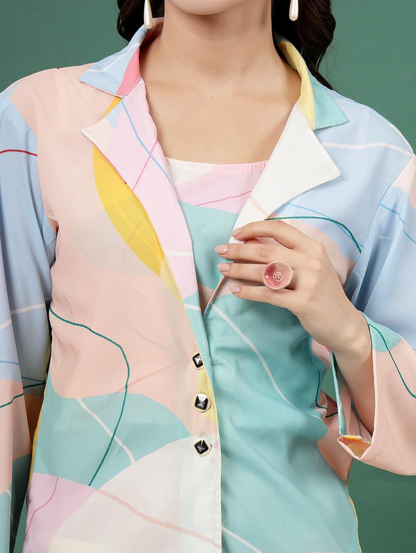 women multi coloured blazer and trousers set co-ord - 21496602 - Standard Image - 4