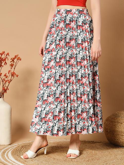 women mid-rise printed a-line skirt - 21496683 - Very Small Image - 1
