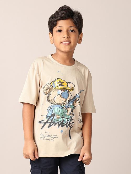 boys printed round neck t-shirt - 21496819 - Very Small Image - 1