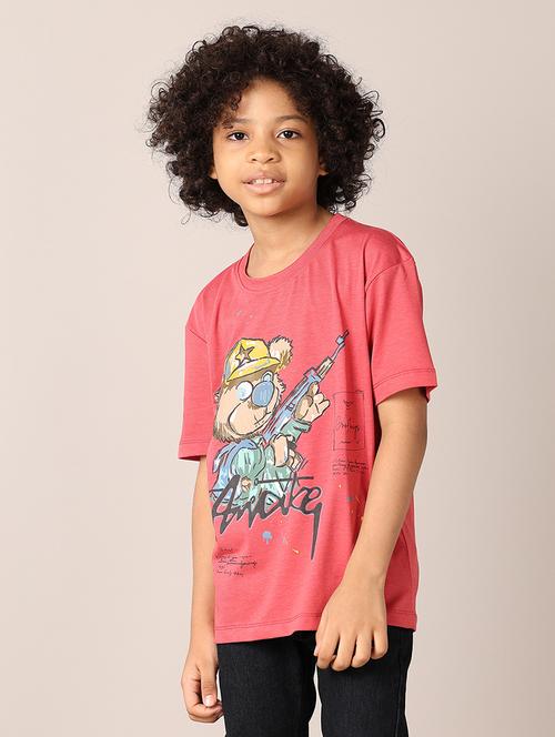 boys printed round neck t-shirt - 21496821 - Very Small Image - 1