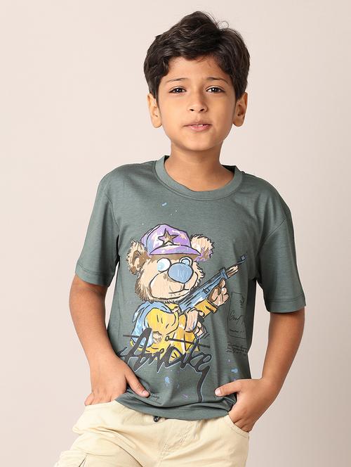 boys printed round neck t-shirt - 21496823 - Very Small Image - 1
