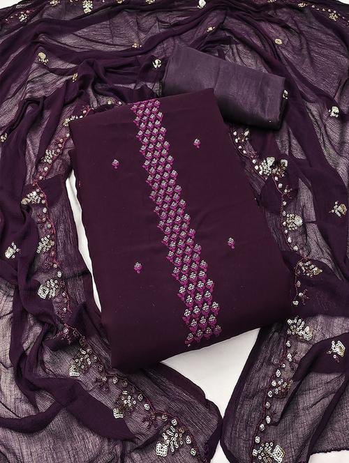 women embroidered unstitched suits - 21497399 - Very Small Image - 1