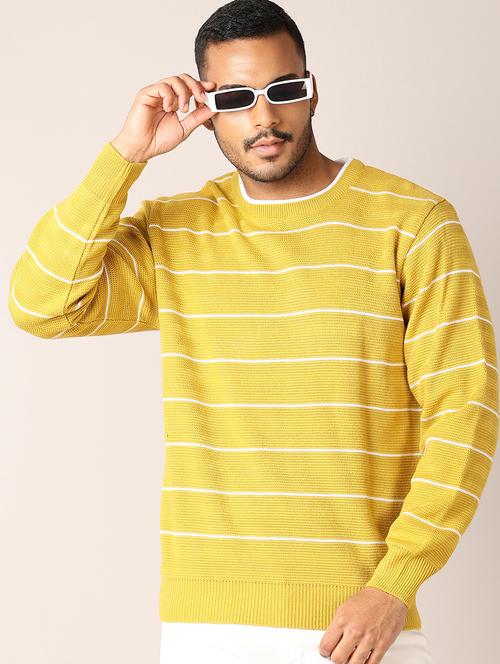 men long sleeves striped pullover - 21497512 - Very Small Image - 1