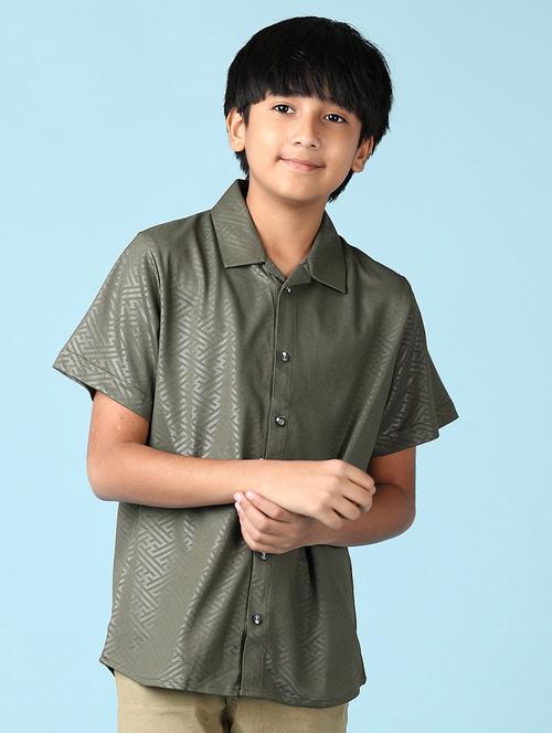 boys self design short sleeve shirts - 21497561 - Very Small Image - 1