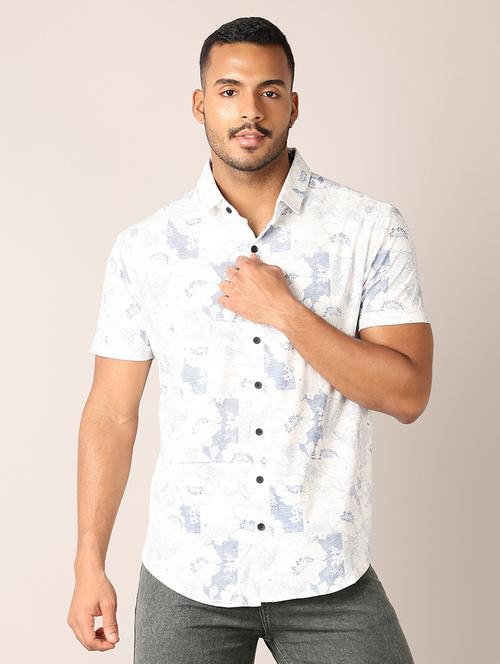 men printed collared short sleeves shirt - 21497589 - Very Small Image - 1