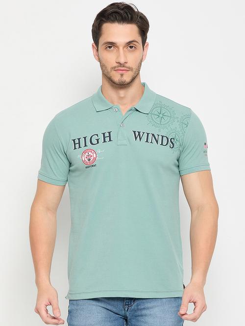 men chest printed short sleeve polo t-shirt - 21497883 - Very Small Image - 1