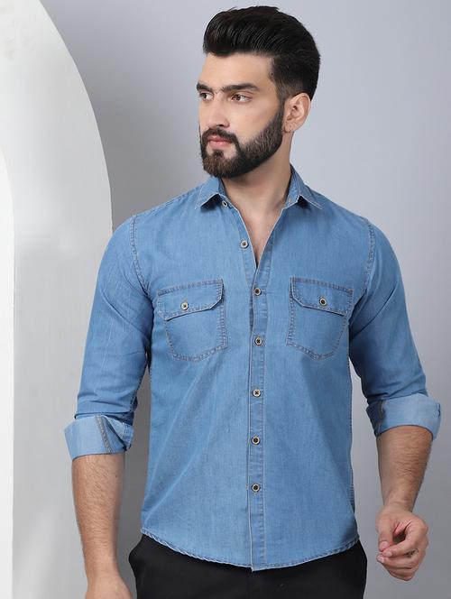 Men Solid Long Sleeve Casual Shirt - 21497925 - Very Small Image - 1