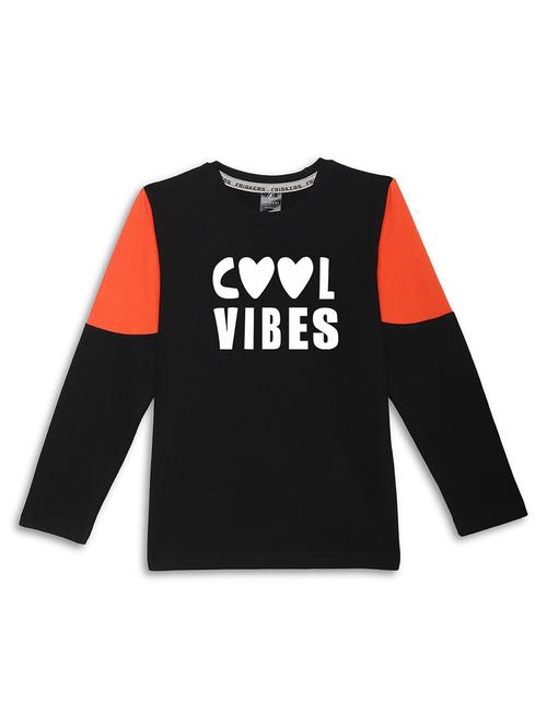 kids black cotton blend t-shirt - 21498535 - Very Small Image - 1