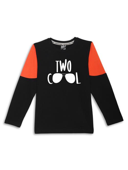 kids black cotton blend t-shirt - 21498536 - Very Small Image - 1