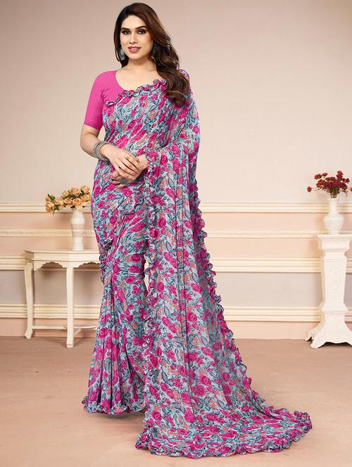 women printed saree - 21499495 - Very Small Image - 1