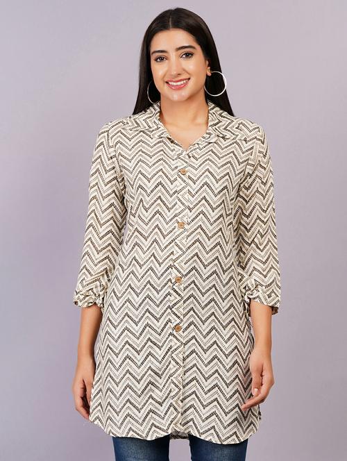 women off white viscose straight kurta - 21499860 - Very Small Image - 1