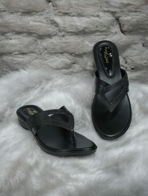 black synthetic slip on sandals - 21500439 - Very Small Image - 1