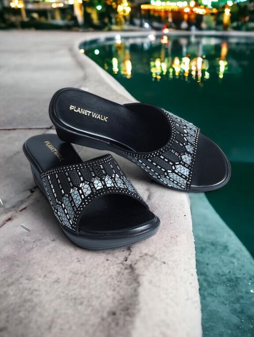 black suede slip on sandals - 21500469 - Very Small Image - 1