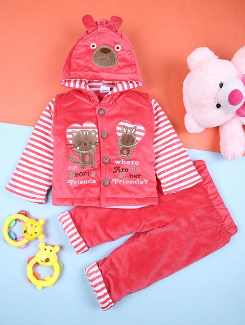 kids winter wear full length twin set - 21500909 - Very Small Image - 1